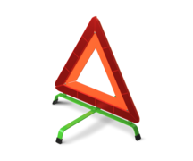 Ubezpieczenie assistance w HDI Trójkąt ostrzegawczy używany w przypadku unieruchomienia pojazdu i oczekiwania na pomoc assistance z HDI